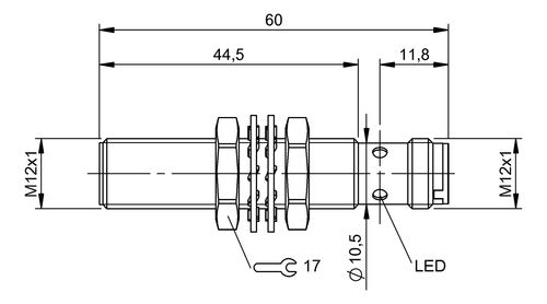 Sensor Inductivo M12 Pnp Na Semi Rasado Balluff - Bes05kh 1