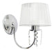 Gioluce Vintage Fabric Shade Chrome Wall Lamp 0