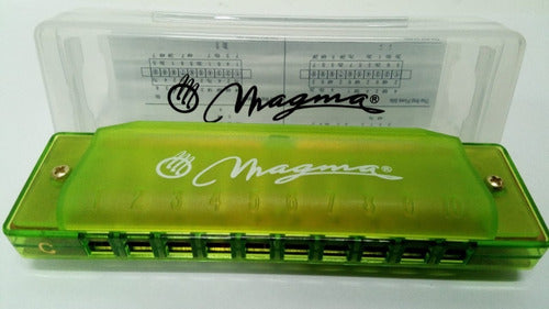 Magma Harmonica in C with Green Case 0