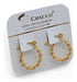 Cracco Italian Hoop Earrings Laminated in 18K Gold 201103 3