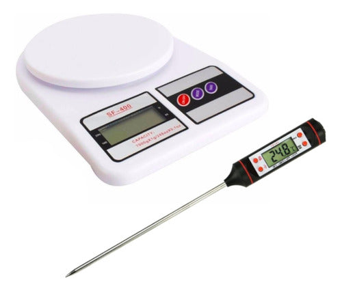 Combo Kitchen Digital Scale and Thermometer 0