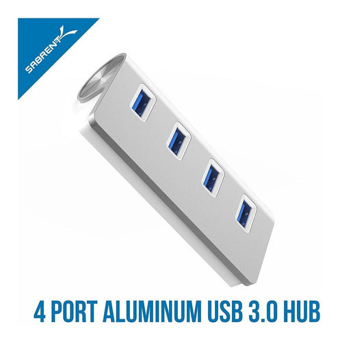 Sabrent Premium 4 Port Aluminum Usb 3.0 Hub (30 1