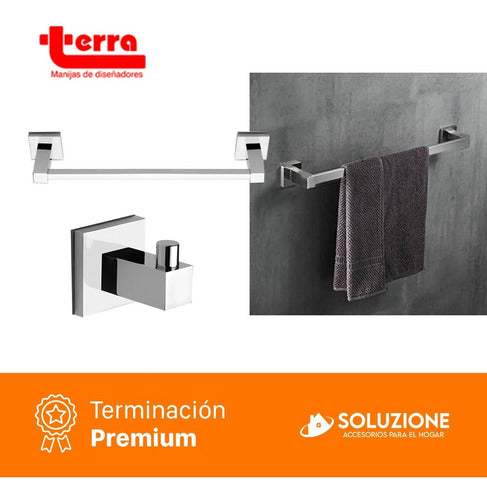 Luxury Bronze Chrome Bathroom Set Combo Terra Ray 5-Piece 5