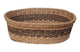 Medium Oval Natural Fiber Basket with Black Trim 0