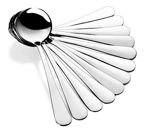 Hiware Stainless Steel Soup Spoons Set of 12 0