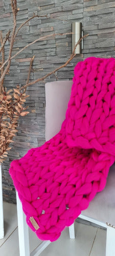 NORDICASLC XXL Nordic Blanket 1.40x0.50 Bedspread Fuchsia 2