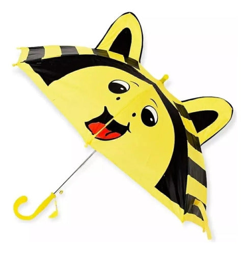 Foto Kids Animal Designs Umbrella with Ears and Whistle 3