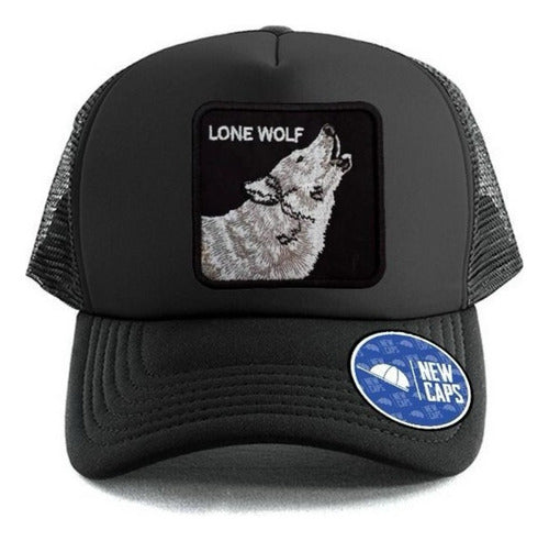 ZOMA INDUMENTARIA Lone Wolf Trucker Cap with Embroidered Patch 0