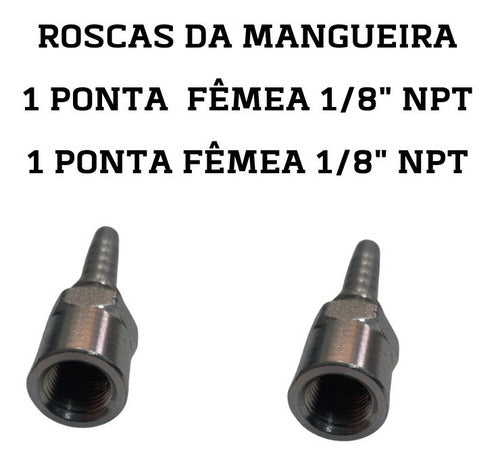 Mangueira Bomba Graxa Hydronlubz - 4ax 1/4 5 Metros 1trama 2