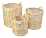 Inversa Deco Round Wicker Firewood Basket with Handles 1