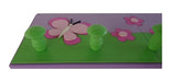 Butterflies and Flowers Wall Coat Rack with 5 Hooks 2