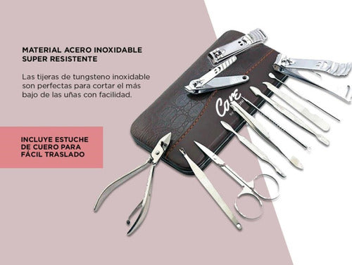 High-Quality 12-Piece Manicure Pedicure Set Case 1