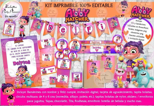 Kit Imprimible Candy Bar Abby Hatcher 100% Editable 1