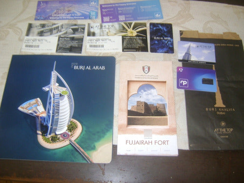 Souvenir Entrada Burj Khalifa Dubai Foulder Burj Al Arab Etc 0