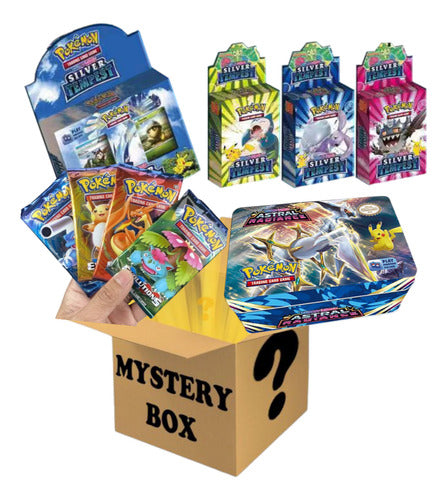 Mystery Box Silver Pokemon Tcg Bootleg / 295 Cartas 1