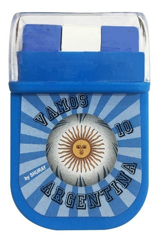 Barra Maquillaje Artistico Bandera Argentina Mundial Cara 1