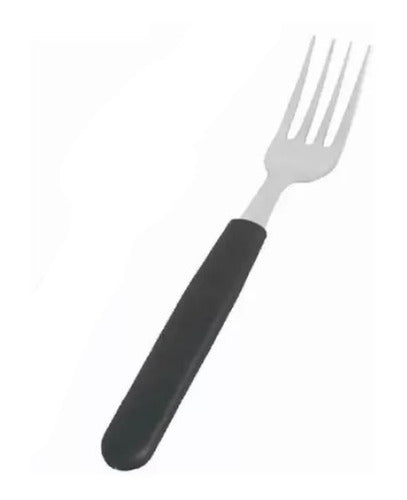 Carol Plastic Black Handle Fork Stainless Steel X 48 U 0