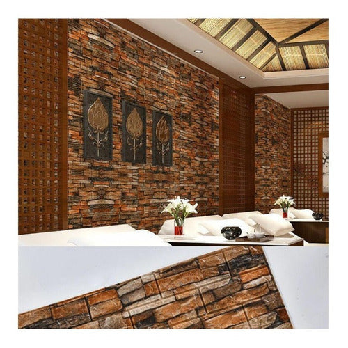 Self-Adhesive Wall Paneling 70x77 Rustic 3D Relief Pack of 13 Units 0