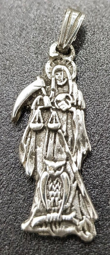 Santa Muerte Pendant in Silver 4 x 1 cm 4.5 gr Art 509 2