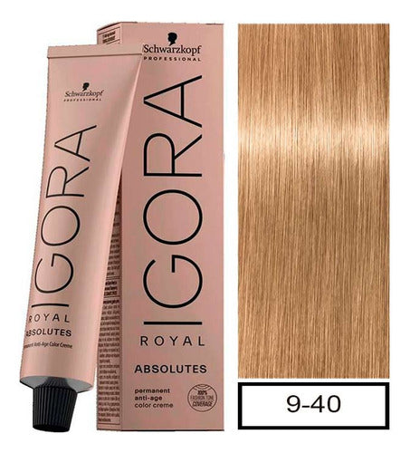 Schwarzkopf Igora Royal Absolutes 9-40 Kit 2 Hair Color + 2 60ml Oxidants 1