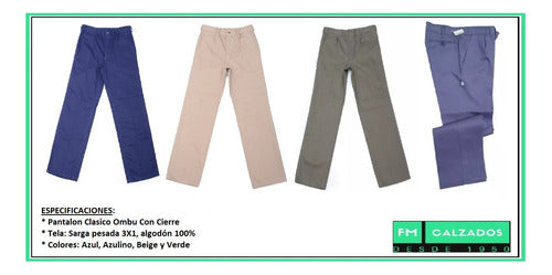 Ombu Work Pants with Zipper 62 to 68 Original Ombu 4