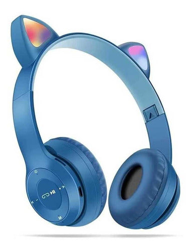 Wireless Bluetooth Cat Ear Headphones with LED Lights 0