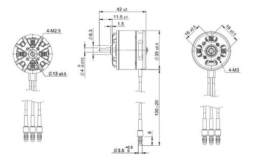 Tomcat Motor Brushless Outrunner P4802 3510-1080kv Dynam 4