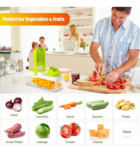 Kithouse Vegetable Chopper Mandoline Slicer Dicer - Large Fruit & Vegetable Cutter 7