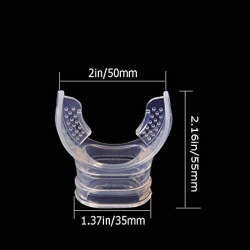 Maluan 6 Pack Clear Silicone Diving Mouthpiece with Strap 3