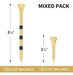 Huaen Golf Tees Bamboo Tees 150 Pack 3-1/4 Inch 3