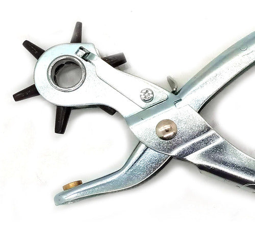 Hobbykits Multiple Hole Punch Pliers with 6 Nozzles for Leather and Artificial Leather 0