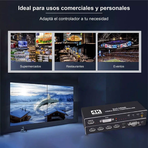 Avg Pro Controlador De Pantallas Video Wall 1 In 4 Out 4k Hdmi 4