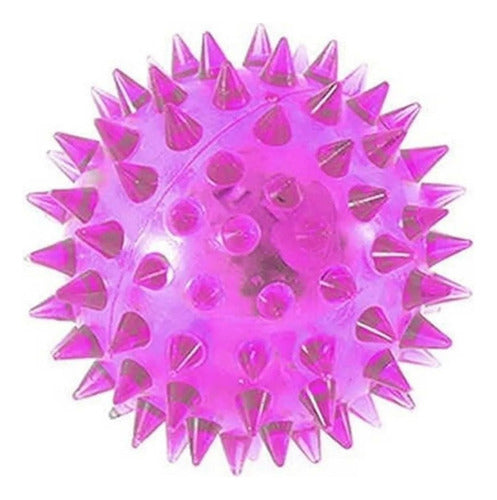 All Pets Imported Spike Silicone Ball with Squeaker without LED Light 6