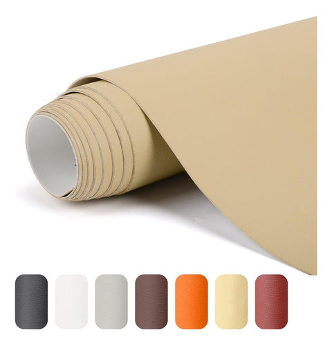 Radiantdecor Leather Patch Tape, 43 cm x 200 cm Beige 0