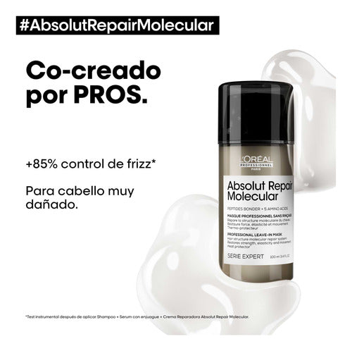 L'Oréal Professionnel Crema Sin Enjuague Absolut Repair Molecular 100ml 2