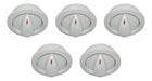 Coventry WH FULL MG White Kitchen Knob Set - 5 Units 4