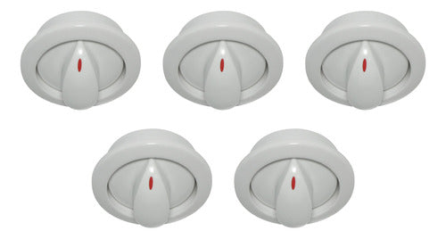 Coventry WH FULL MG White Kitchen Knob Set - 5 Units 4