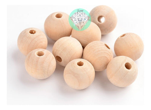 Cuentas De Madera Natural Redondas Ø 16mm ~pack 100 Unidades 0