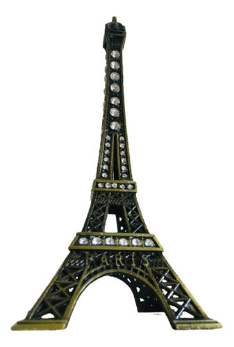 Miniatura De Bronze Torre Eiffel Paris Com Strass Luxo 1