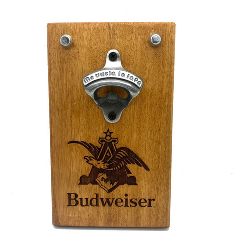 Me Vuela La Tapa® Wall-mounted Beer Opener with Magnet Budweiser 0