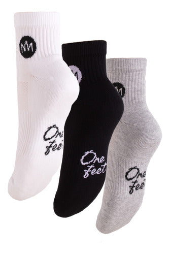 One Feet Maxi Sports Cotton Crew Socks with Towel Cuff Bundle of 12 Pairs 3