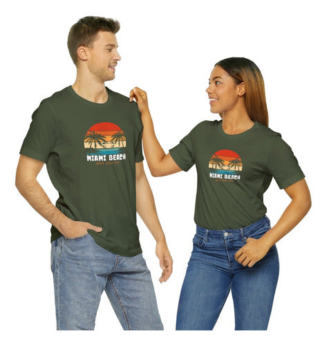 Premium Combed Cotton Miami Beach Casual T-Shirts 5