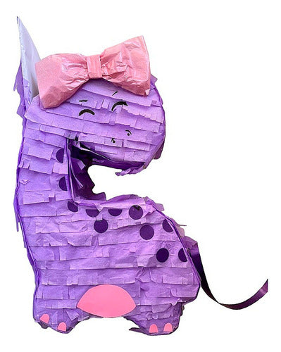 Piñata Mágica Piñata Dinosaurio Lila Moño 0