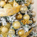 XmasExp Christmas Ball Ornaments Set - 3 Designs Gold 7cm 3