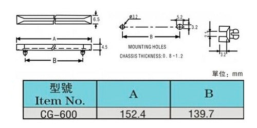 Guias Para Placas Pcb Tipo Riel En Plastico Cg600 Pack X 5 2