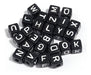 Black Cube Letters White Letter 6x6mm 160 Units x 25g 3