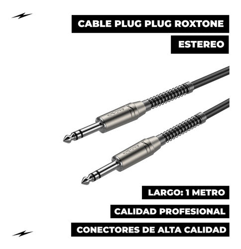 Cable Plug Stereo Trs Balanceado 1 Metro Roxtone Smjj200l1 1