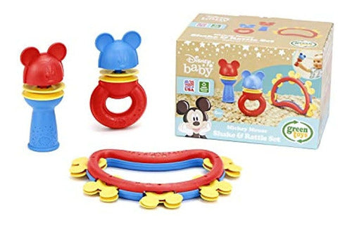 Green Toys Disney Baby Exclusive - Mickey Mouse Shake and Rattle Set 0