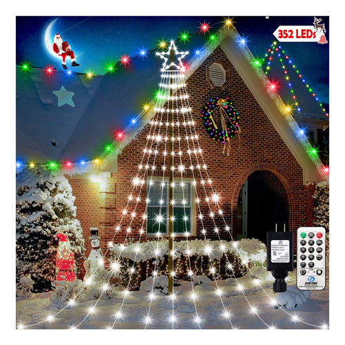 Heceltt Decoracin De Navidad Para Exteriores, 352 Luces Led 0