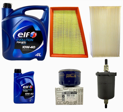 Kit Service Aceite Elf + Filtros Renault Fluence 1.6 16v K4m 0